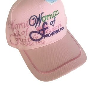 Pink Embroidered Women's Cap